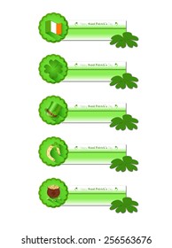 Saint Patrick Banners, set, web, card