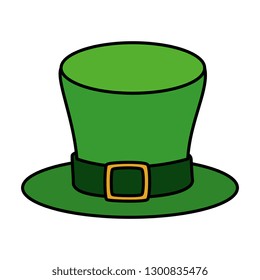saint patrick card with hat leprechaun