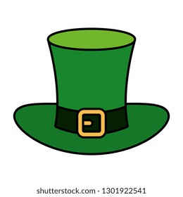 saint patrick card with hat leprechaun