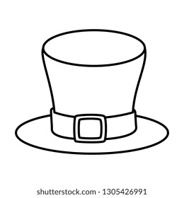 saint patrick card with hat leprechaun