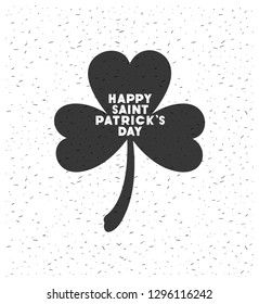 saint patrick clover with hand made font