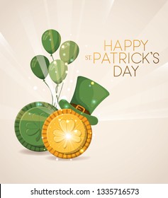 saint patrick clover with hand made font