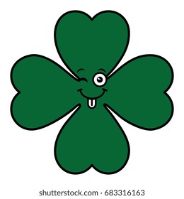 saint patrick clover kawaii character