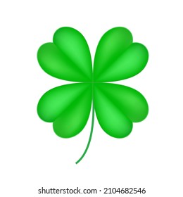 Saint patrick clover leaf. Continuous line art vector illustration
