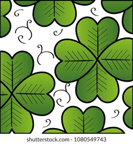 saint patrick clovers pattern background