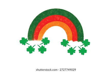Día de San Patricio 17 días Fecha Mes de marzo Diecisiete trébol de trébol Planta de hoja de arco iris Suerte Fiesta en Irlanda Día de San Patricio Cultura del duende Evento de la fortuna Arco iris celta Día de San Patricio Verde