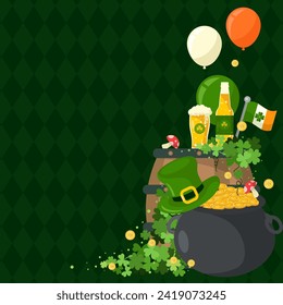 saint patrick day background for poster, banner, sales, flyer. vector illustration