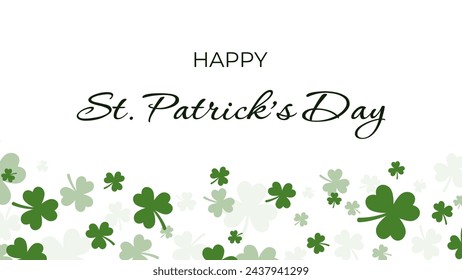 Saint Patrick Day Hintergrund mit Shamrock Rand und Copy Space