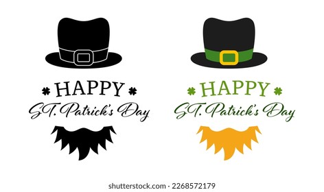 Saint Patrick Day banner isolated on white background