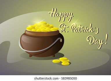 Saint Patrick Day Beer Festival Banner Greeting Card Flat Vector Illustration