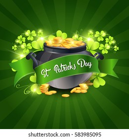 Saint Patrick Day Beer Festival Banner Greeting Card Flat Vector Illustration