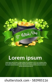 Saint Patrick Day Beer Festival Banner Greeting Card Flat Vector Illustration