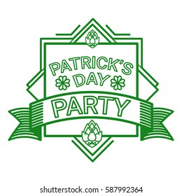 Saint Patrick Day Beer Festival Banner Greeting Card Vector Illustration