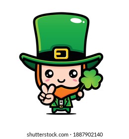 
Saint patrick day cartoon character leprechaun