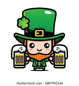 
Saint patrick day cartoon character leprechaun