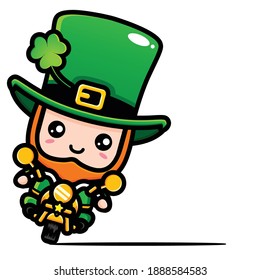 Saint patrick day cartoon character leprechaun