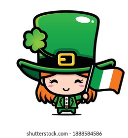 Saint patrick day cartoon character leprechaun