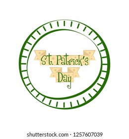 Saint patrick day coin sketch. Vector illustration design