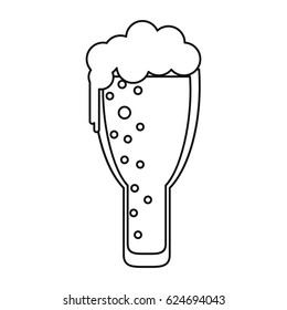 saint patrick day frosty glass beer celebration outline