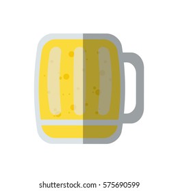 saint patrick day glass beer shadow vector illustration eps 10