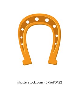 saint patrick day golden horseshoe vector illustration eps 10