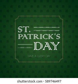 Saint Patrick day graphic design, Vector illustration