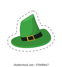 saint patrick day green hat vector illustration eps 10