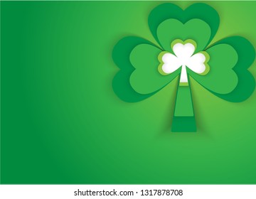 Saint Patrick day green leaf