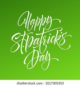 Saint Patrick Day greeting lettering design element. Vector Illustration EPS10