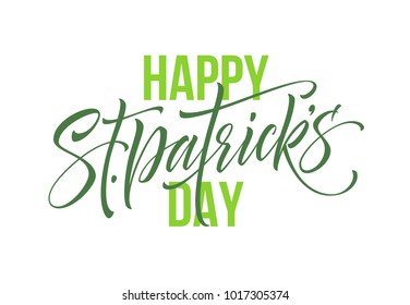 Saint Patrick Day greeting lettering design element. Vector Illustration EPS10