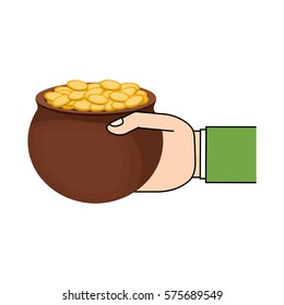 Pouring Chips On Bowl Illustration On Stock Vector (Royalty Free ...