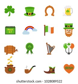 saint patrick day holiday traditions concept flat icon vector.