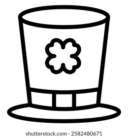 Saint Patrick Day icon illustration in line style. Perfect for website mobile app presentation. Suitable for any user interface and user experience