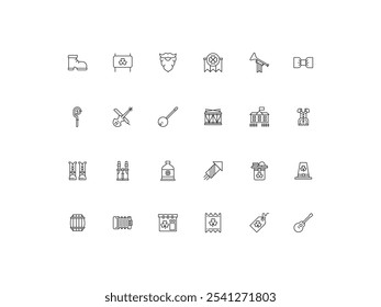 Saint Patrick Day icon set, design, vector illustration