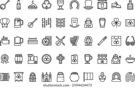 Saint patrick day icons High-Quality Vector Icons Collection with Editable Stroke. Ideal for Professional and Creative Projects.