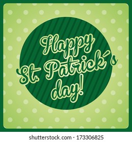 saint patrick day over dotted  background vector illustration