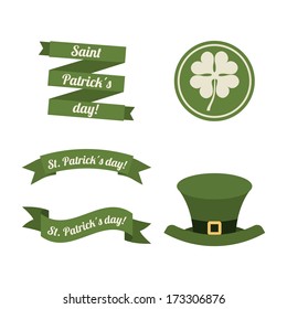 saint patrick day over white background vector illustration