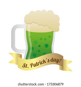 saint patrick day over white background vector illustration