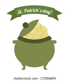 saint patrick day over white background vector illustration