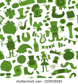 Saint Patrick Day, Seamless pattern for your design