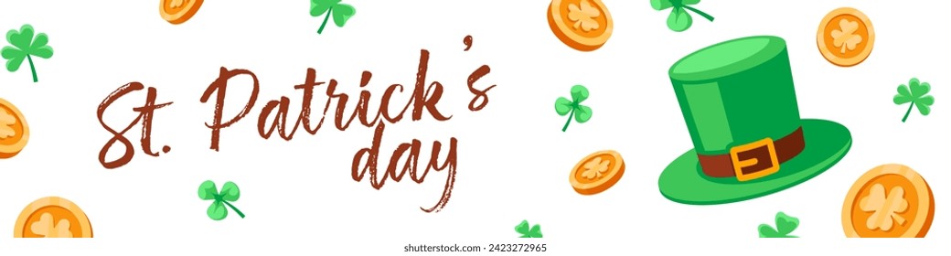 Saint Patrick Day seamless pattern. Patrick Day pattern. Irish background.