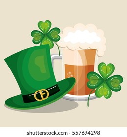 saint patrick day set icons