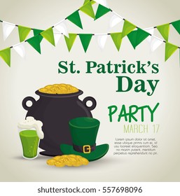 ícones do conjunto de dias de saint patrick