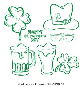 Saint Patrick Day Sketch Vector