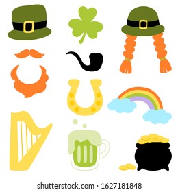Saint Patrick Day symbol collection