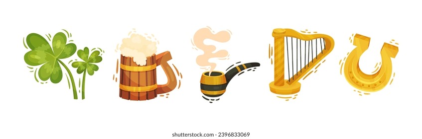 Saint Patrick Day Symbol and Object Vector Set