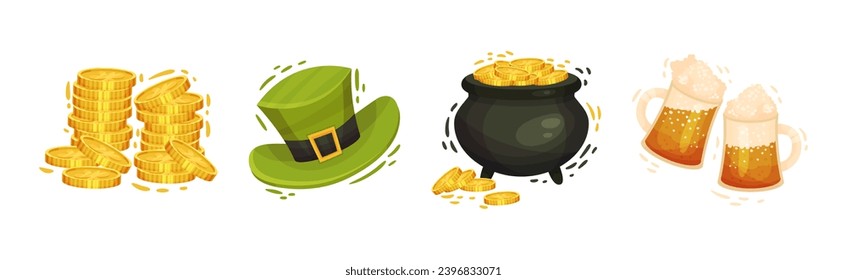 Saint Patrick Day Symbol and Object Vector Set