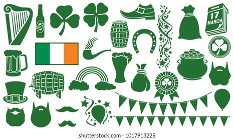 Saint Patrick day vector icons