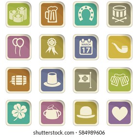 saint patrick day vector icons for user interface design