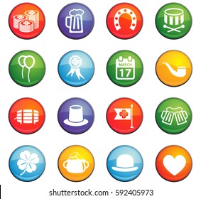saint patrick day vector icons for user interface design